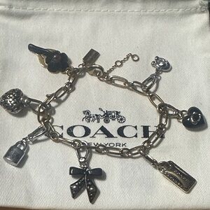 Coach Silver Charm Bracelet